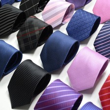 Men's Ties Solid Striped Dot Check Quality Necktie Business Wedding Hot Sales