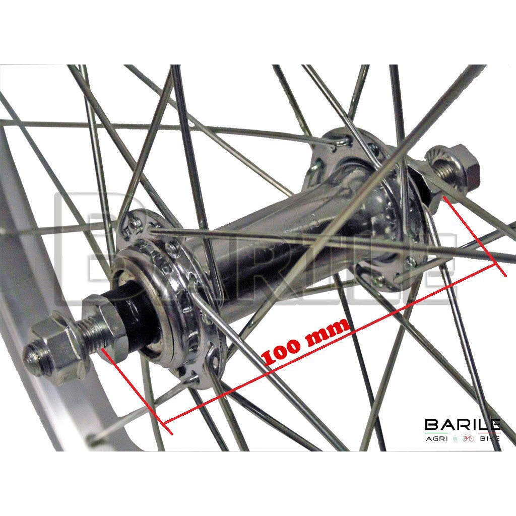 Ruota Anteriore Bici 26x1 3/8 - Cerchio Alluminio, Mozzo Acciaio Per City Bike - Foto 8