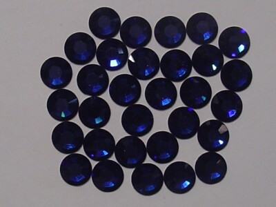 12ss DARK INDIGO FLAT BACK STAR BRIGHT Rhinestones 1gr