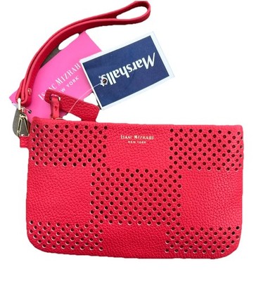 Isaac Mizrahi The Loretta Collection Watermelon Wristlet/ Wallet Perforated