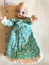 Antique Japanese Bisque Doll 7in Made in Japan Googly Eyes Original Dress
