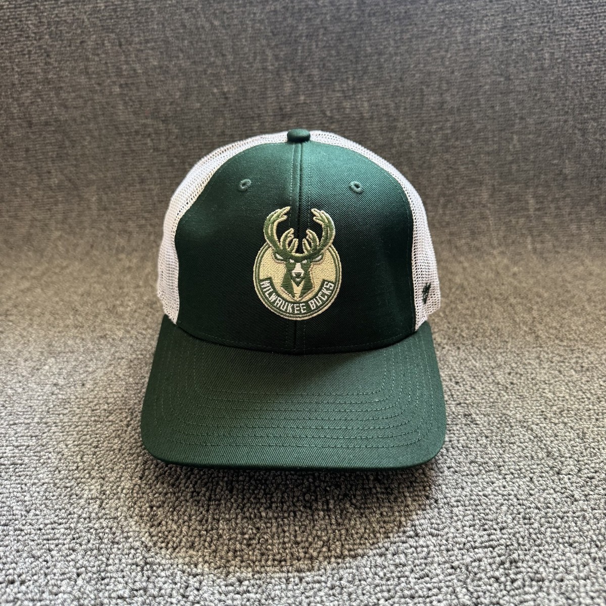 '47 Brand Milwaukee Bucks Trucker Snapback Green White NBA Hat