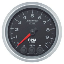 Autometer 5697 Elite Tachometer 3-38 10k Rpm In-dash W Shift Light Peak Autometer 5697 Elite Tachometer 3-38 10k Rpm In-dash W Shift Light Peak