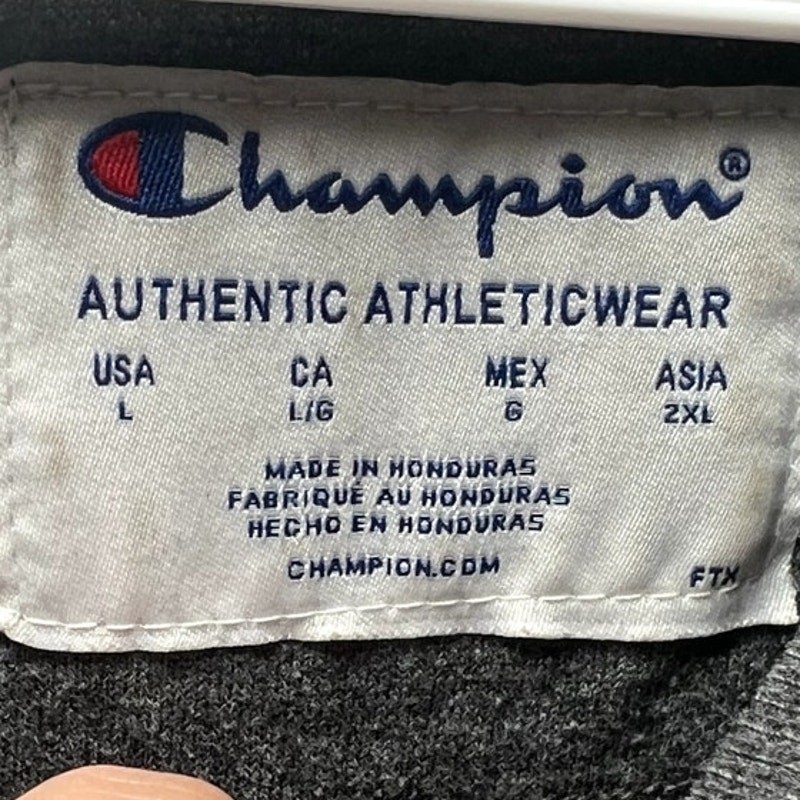 Champion gray basic crew neck sweater womens larg… - image 2