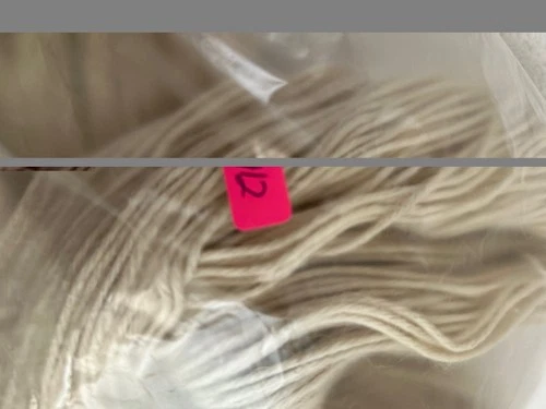 Large Skein #4 Peru Semi-Soft Aran Wool Alpaca Yarn Mix 8.5oz 240gr 412 Cream A image 4