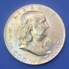1962-D Benjamin Franklin Half Dollar 90% Silver Coin 50c AU/BU Denver Mint Toner