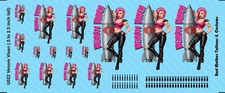 Nose Art "Venom Vixen" Opaque Waterslide Decals for Action Figure Vehicles