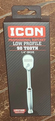 Icon R1QR Low Profile 90 Tooth Professional Ratchet NEW IN BOX  Fast Free Ship