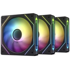 3 Pack Prism Infinity Mirror PC Case Fans 120mm Standard Flow aRGB Daisy Chain