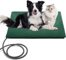 PETNF Outdoor Pet Heating Pad for Cats  Dogs, 15.7"X27.6", Green