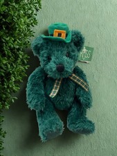 NWT Russ berrie Green Plush KELLY St. Patrick s Day leprechaun 7" Teddy Bear
