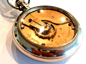 Large 18SZ-Elgin Pocket Watch-in Display Case,58.50MM- service Runs Great-1889