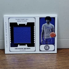2022-23 Panini Chronicles Rookie Swatches Shaedon Sharpe Blue #ES-SHA /99