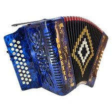 Rossetti 31-Button Diatonic Accordion 12 Bass FBE Blue – 3112-FBE-BU