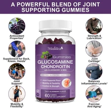 Glucosamine Chondroitin Gummies - Extra Strength Joint Support Supplement wit...