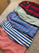 kids unisex barrel striped pants size 5-6 years cotton wide leg loose