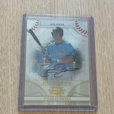 Donruss 2008 Threads Rookie Tyler Flowers #104 Autograph Atlanta Braves /999