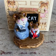 Wee Forest Folk WFF M-073 Miss Teach & Pupil with original box
