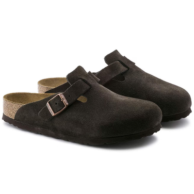 #ad New Birkenstock Boston Suede Leather Soft Footbed Unisex Shoes Clogs EU 37 45 $64.44