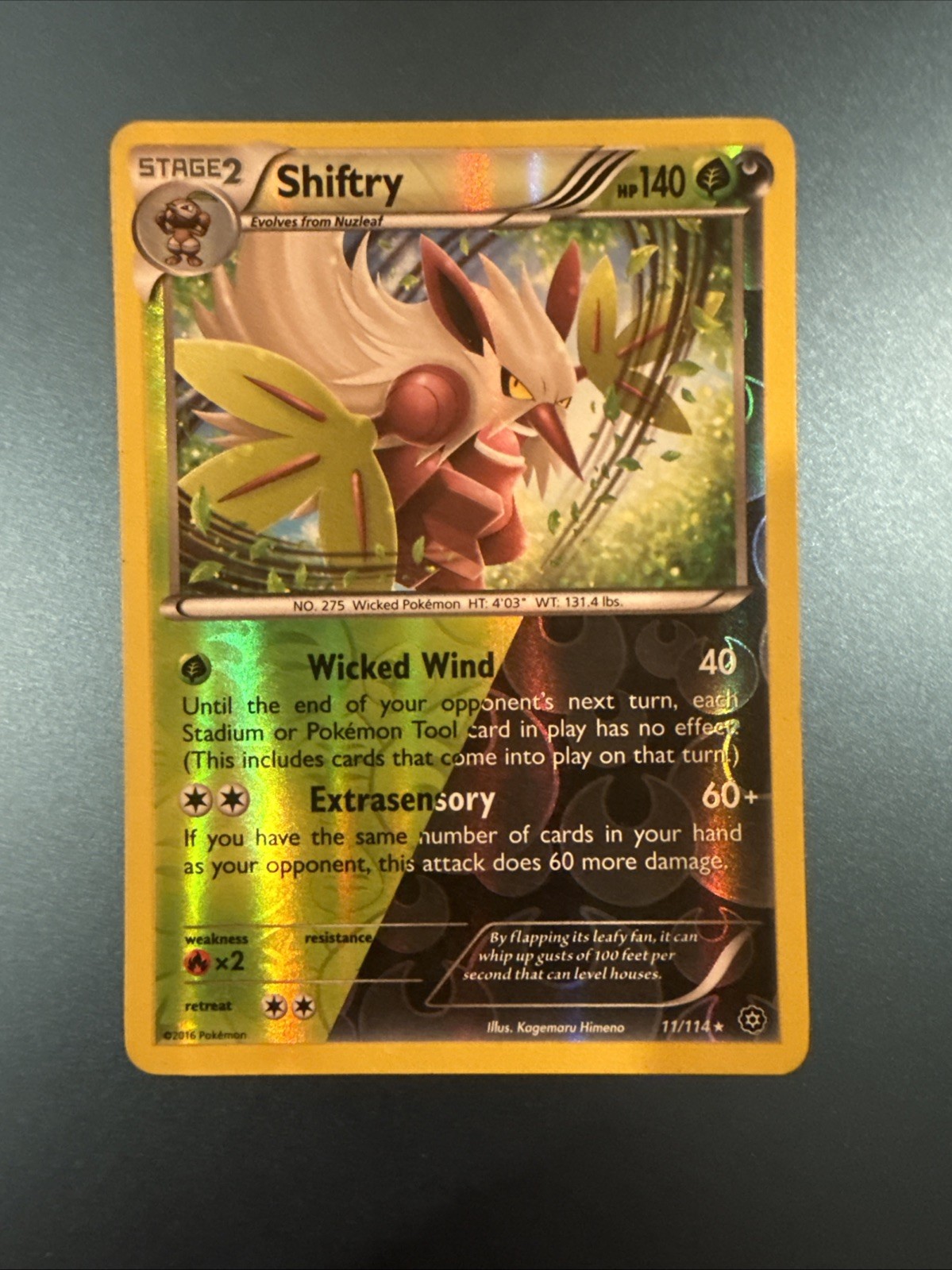 Pokemon TCG Shiftry Holo Rare Reverse Holo XY Steam Siege 11/114 LP