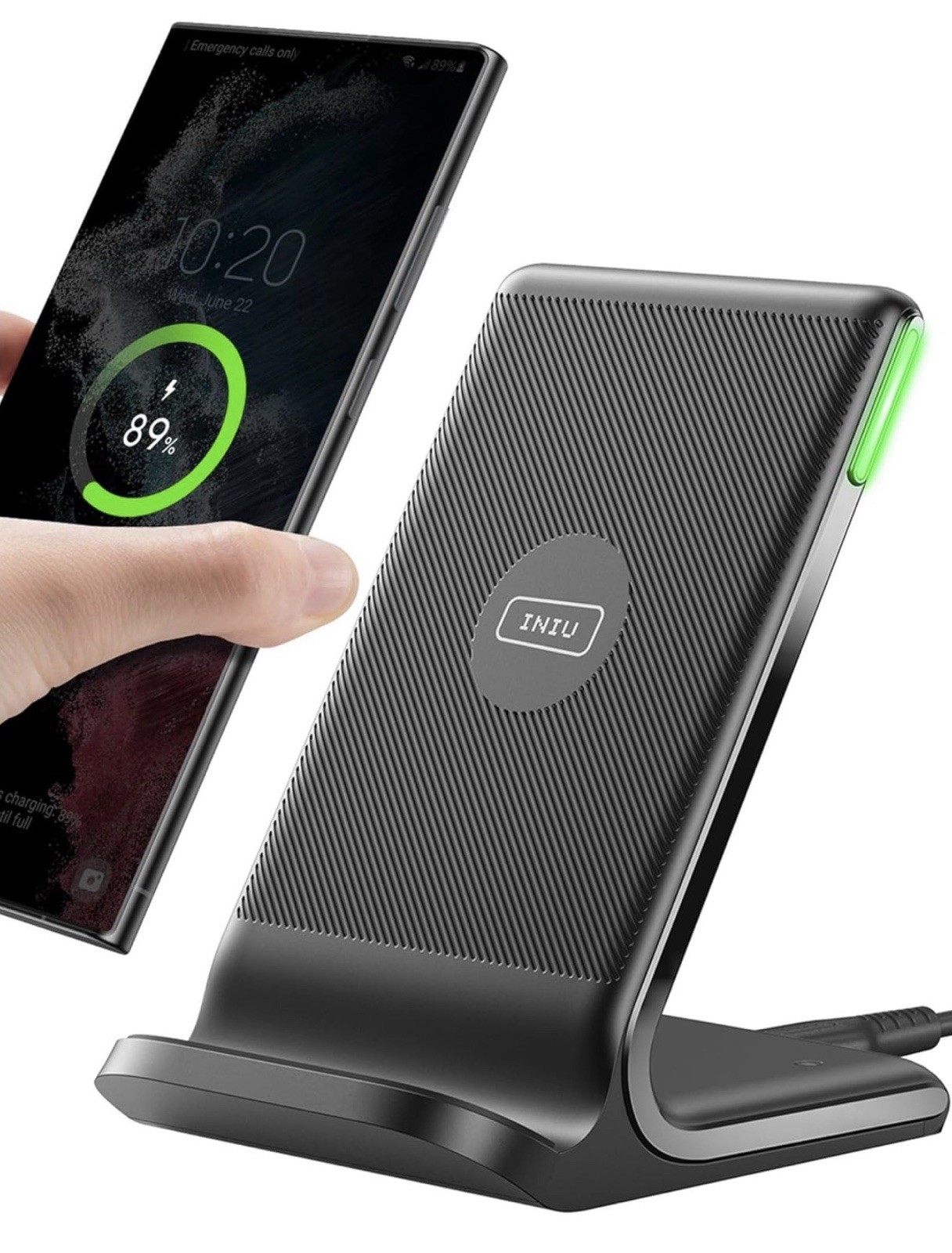Chargeur sans fil INIU 15W pour recharger son mobile au bureau