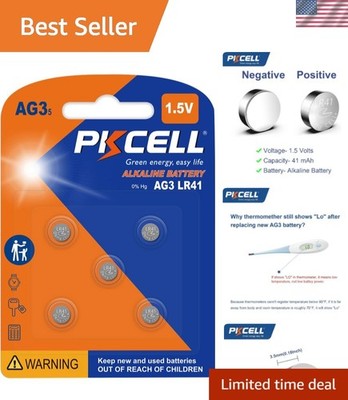 AG3 1.5V Battery LR41 392 384 192 Button Alkaline Cell for Digital Thermomete...