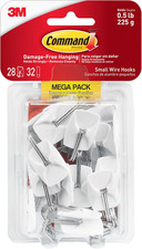 Command Small Wire Toggle Hooks, 28 Hooks and 32 Strips, Damage-Free Hanging Wal 0.64 per strip