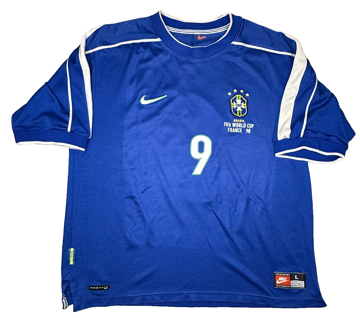 Football Maglia Brasile 1998 Maglia Calcio Vintage Brasile Ronaldo