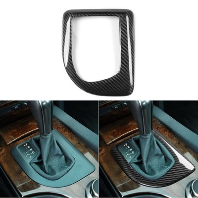 Wet Carbon Fiber Control Gear Shift Panel Cover For BMW 5 Series E60 E61 2004-07
