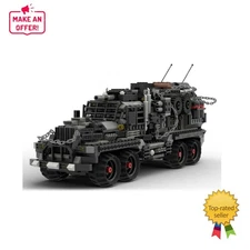 War Rig 8x8 Truck Model MOC Bricks Set with Cannon Inspired Post-Apoc Vehicle