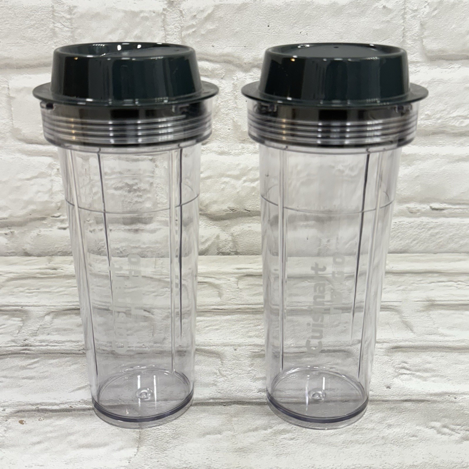 Cuisinart To-Go Blender Cups 16 oz Replacement Cups With Lids Set Of 2 - New