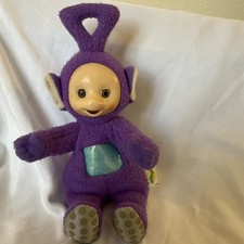 Vintage 1998 Teletubbies Tinky Winky Doll Purple 6 Beanie Sitting Plush