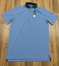 Greyson Arcadia Polo Mens Medium Performance Stripe Windflower