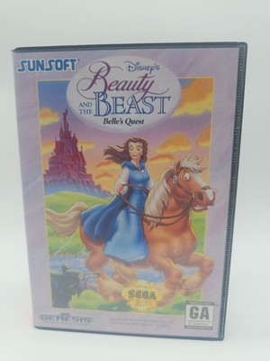Beauty and the Beast: Belle's Quest (Sega Genesis, 1993) Case and game  - Tested