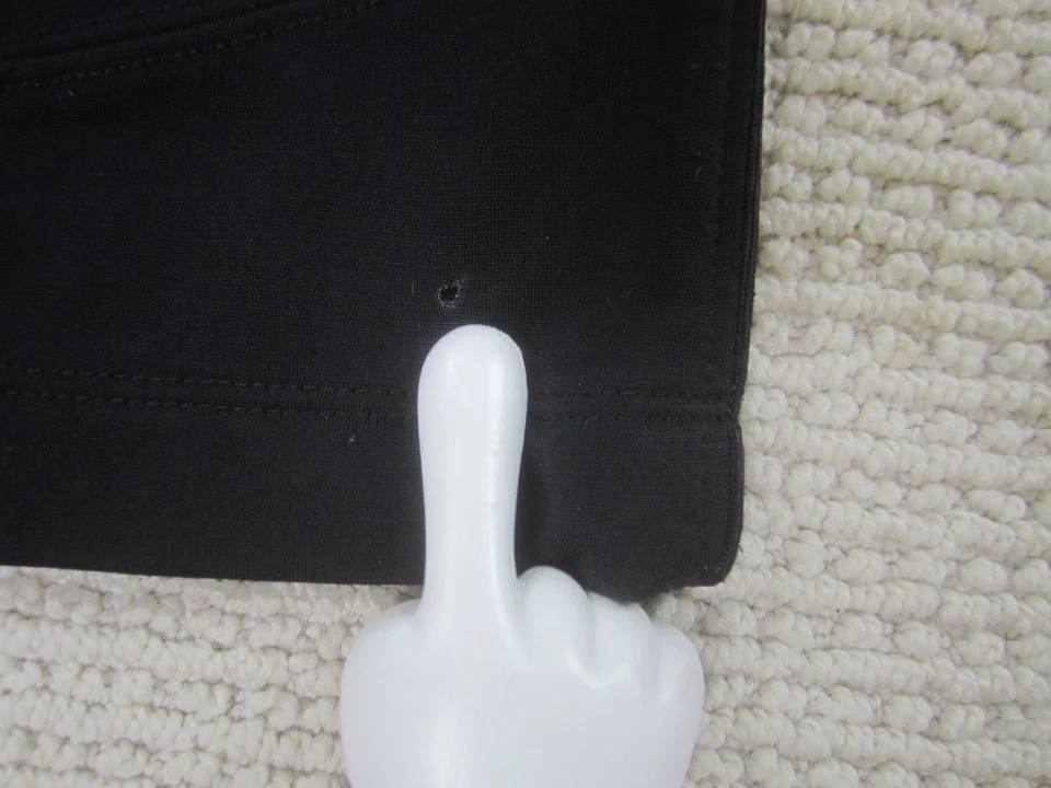 Pantalones deportivos Russell de colección para mujer pequeños negros atléticos pierna ancha activos Dri Power Foto 2 de 4