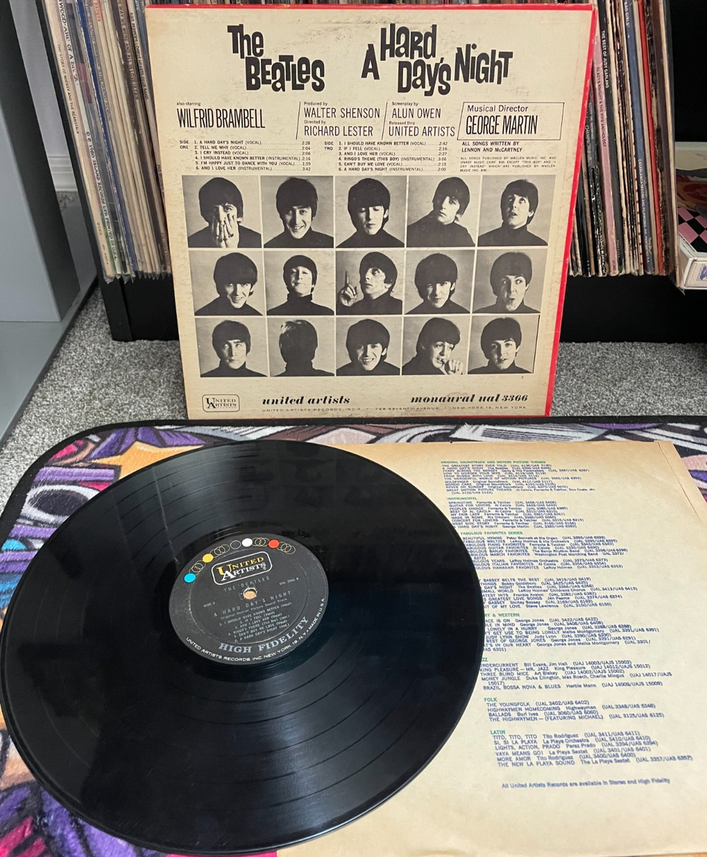 Beatles – A Hard Day's Night 1964 Mono LP UAL 3366 1st Press VG