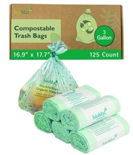3 Gallon Compostable Food Scrap Bags, 125 Count, Compost Bags for Kitchen Com...