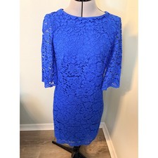 Lauren by Ralph Lauren Blue Lace Sheath Dress, size 6