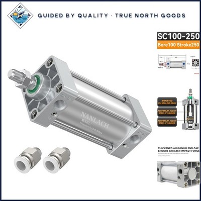 Pneumatic Air Cylinder 4 Inch Bore 10 Inch Stroke for High Thrust Applications