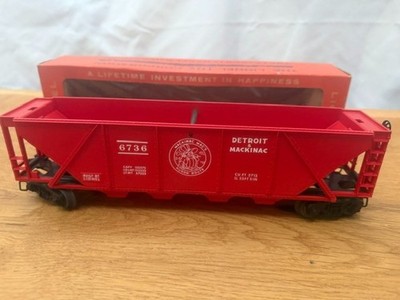 Lionel 6736 Vintage O Detroit & Mackinac 4-Bay Hopper ~ ORIGINAL BOX!!