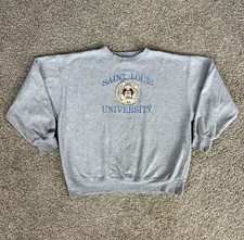 Vintage 90s Jansport Saint Louis University Embroidered Crewneck Sweatshirt XL