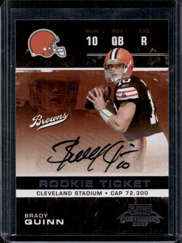 Brady Quinn 2007 Playoff Contenders #115 Rookie Ticket Auto