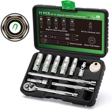 11-piece Spark Plug Socket Set With Ratchet Gap Tool Extensions Sockets