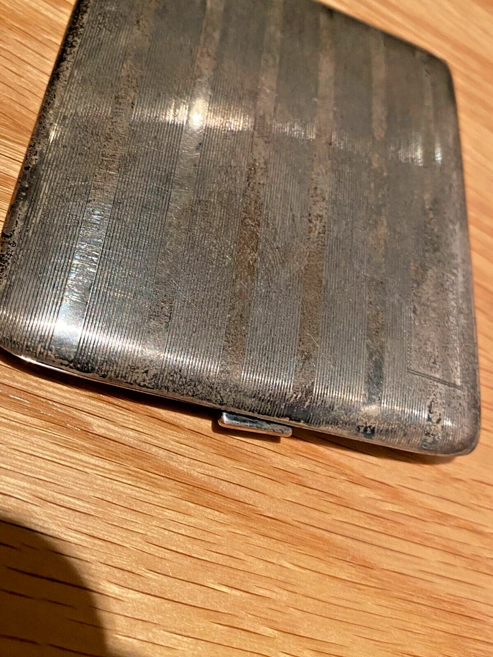 Антикварный русский серебряный никель, позолоченный внутренний футляр для денег/карт, 94,9 г.! - Изображение 2 из 4