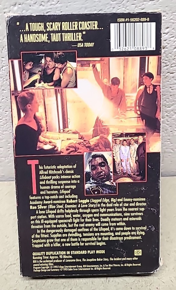 Lifepod VHS SciFi Movie, Robert Loggia, Ron Silver Star Lite Video