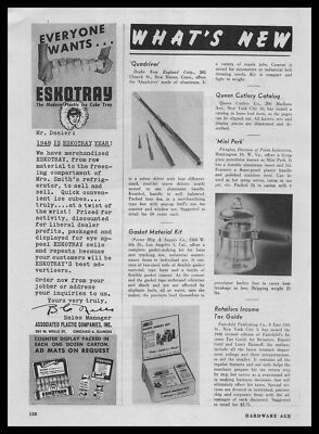 1948 Eskotray Chicago IL Eskimo Plastic Ice Cube Trays Display Vintage Print Ad