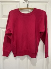 Vintage 60  s Reeves Raglan Blank Sweatshirt Crewneck Red Medium