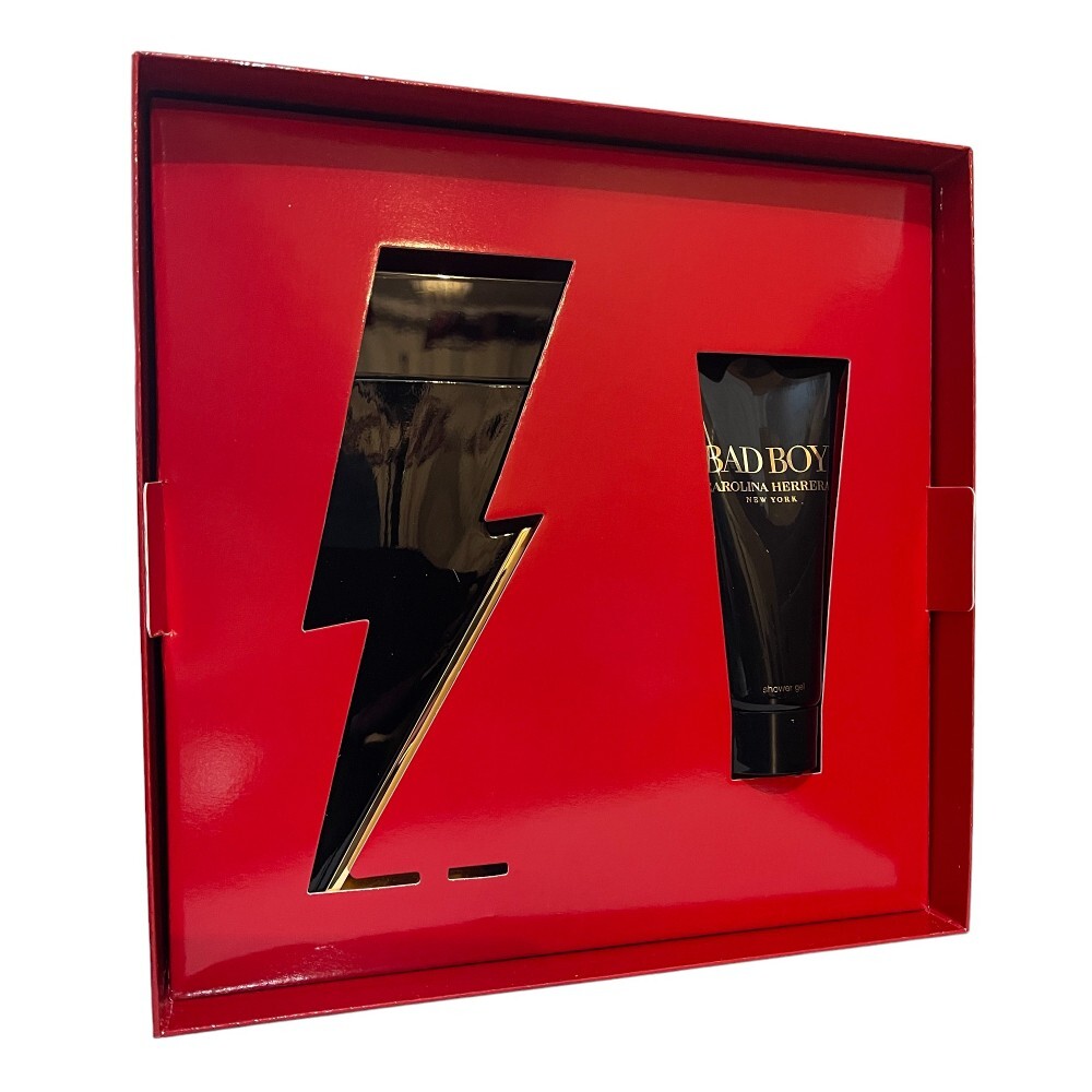 Carolina Herrera Bad Boy 100ml EDT Spray & 100ml Shower Gel Gift Set - Image 3