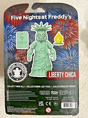 FIVE NIGHTS AT FREDDYS LIBERTY CHICA ACTION FIGURE & PLUSH **NEW