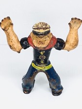 Hubley Large Popeye Patrol Cast Iron Movable Figure for Patrol Motorcycle